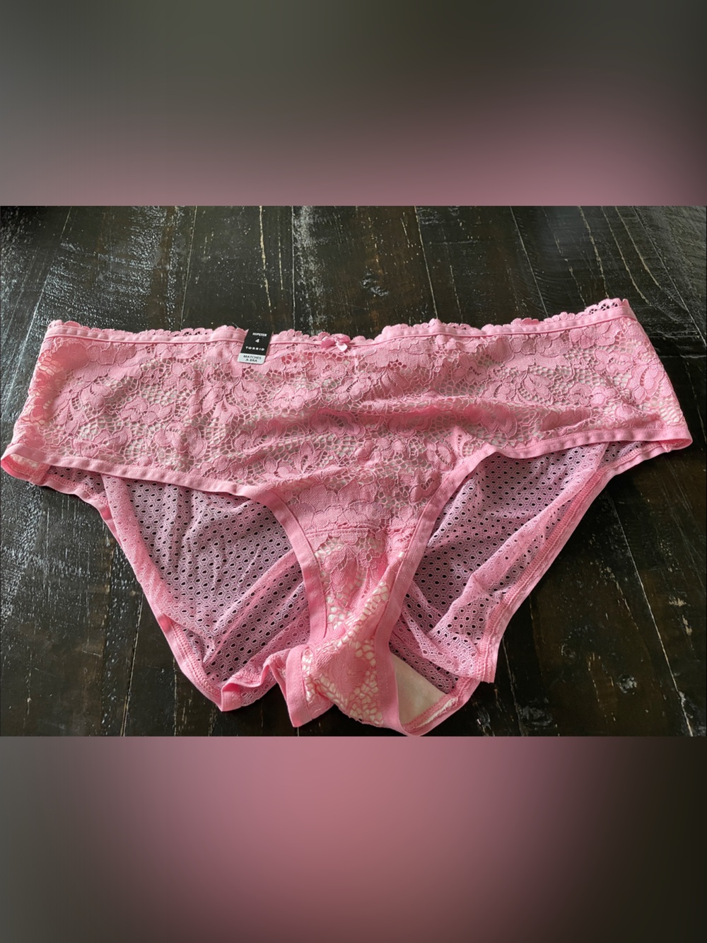 NWT- Torrid Pink Lace Hipster Panty- 4X